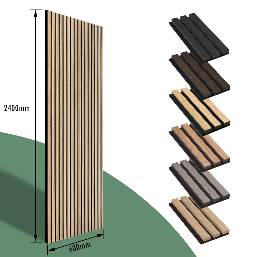 KASARO Custom Decorative Office Indoor Sound Diffuser Acoustic Wood Veneer Slat Wall Panels