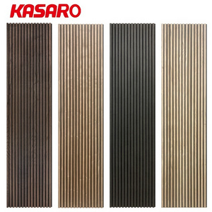 Kasaro Wood Slat Acoustic Panels Wall Ceiling Bathroom Tiles Modern 3d Wall Panel Sound Absorbiing Acoustic Wall Panels