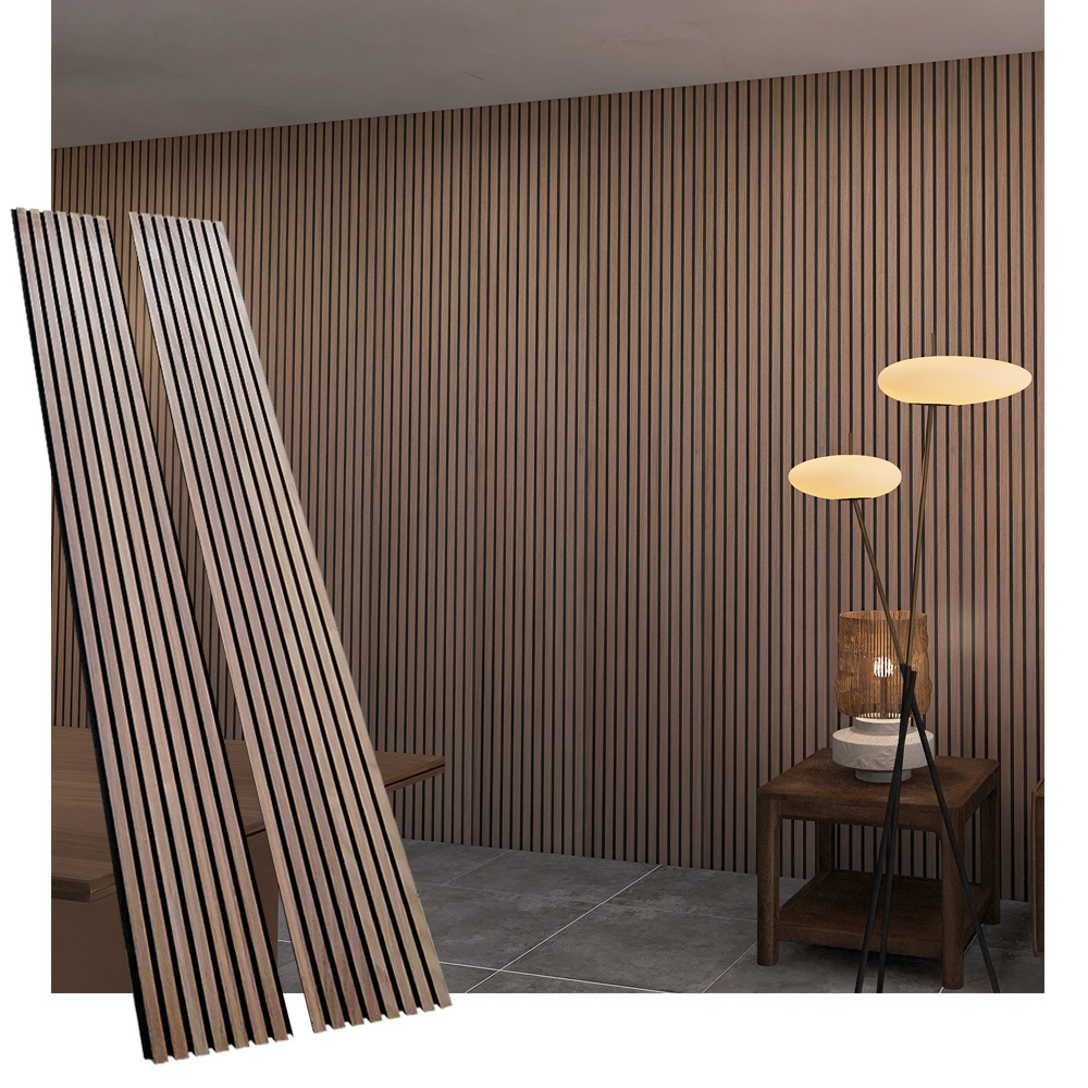 KASARO Akupanel Natural White oak indoor wood absorbing sound proof wood slat wall panels woodupp acoustic panel