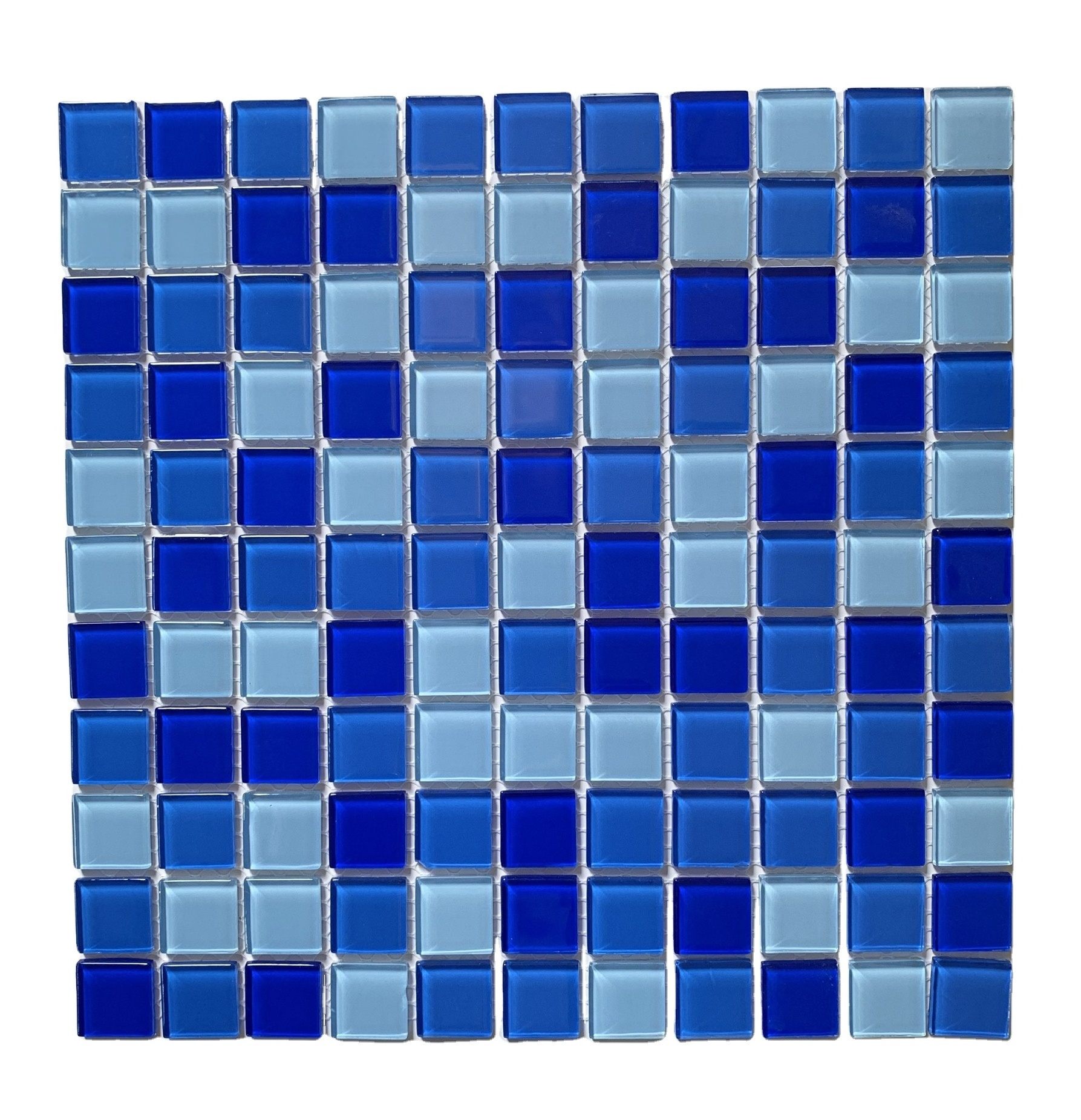 Kasaro glass mix color backsplash mosaic tile for kitchen flower pattern ocean sea blue wave swimming pool tiles