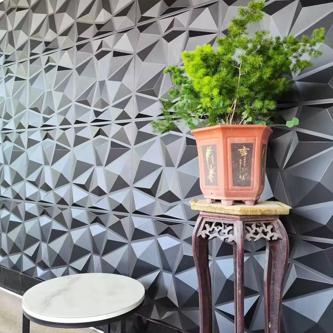 KASARO Price Waterproof Paintable Black 3D PVC Wall Panels for Walls Decorative