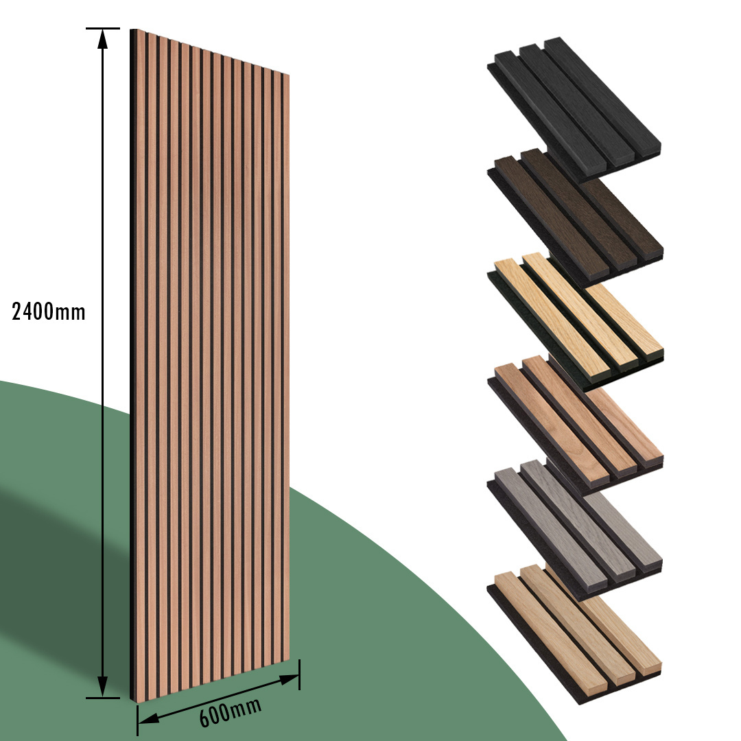 KASARO Custom Natural Oak Woodupp Akupanel 2400mm 600mm Acoustic Slat Wood Wall Panels Office Acoustic Art Panels