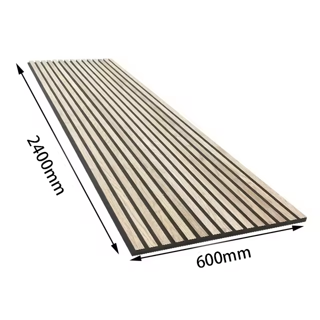 KASARO 2400x600mm Acoustic Mdf Interior Decoration Wall Panel Akupanels Wooden Slat Wall Panels