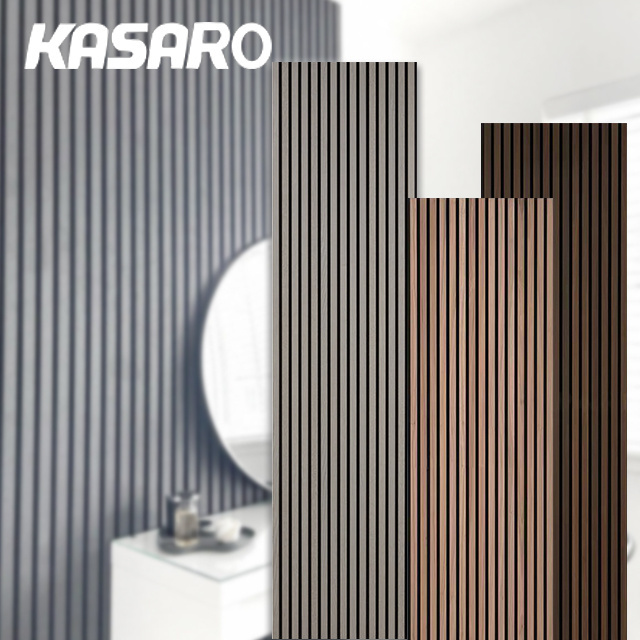 KASARO Natural Oak High Quality Soundproof Insulation Wall Art Acoustic Panels Paneling