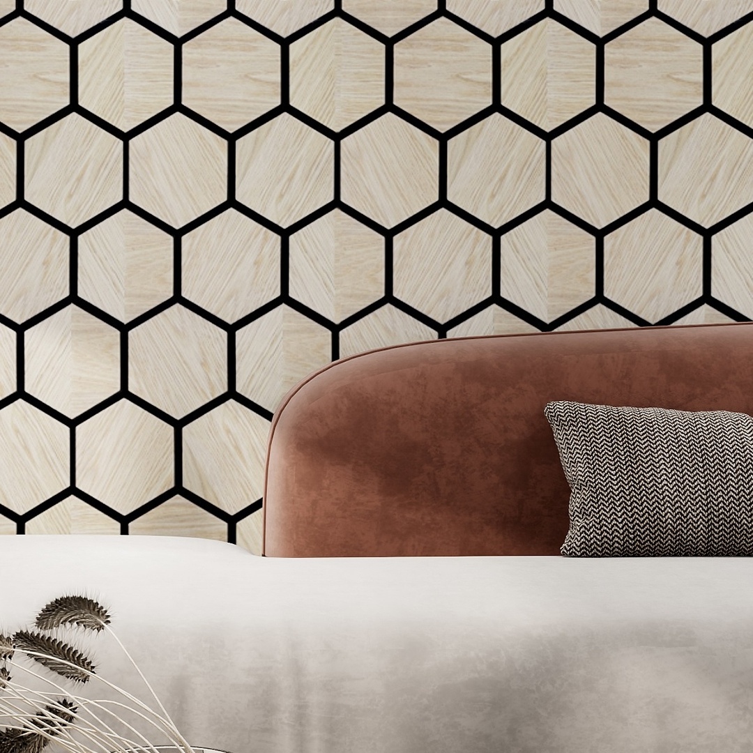 New style Hexagon Acoustic Panels wood slat wall panel for hotel sound proof wall panels