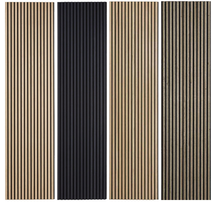 KASARO New 3D model design sound absorption slatted decorative acoustic panels for walls