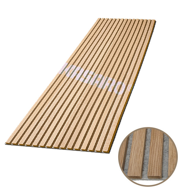 KASARO Contemporary Style Natural Oak Acoustic Slat Wood Wall Panels Acoustic Panels Size 600*600mm