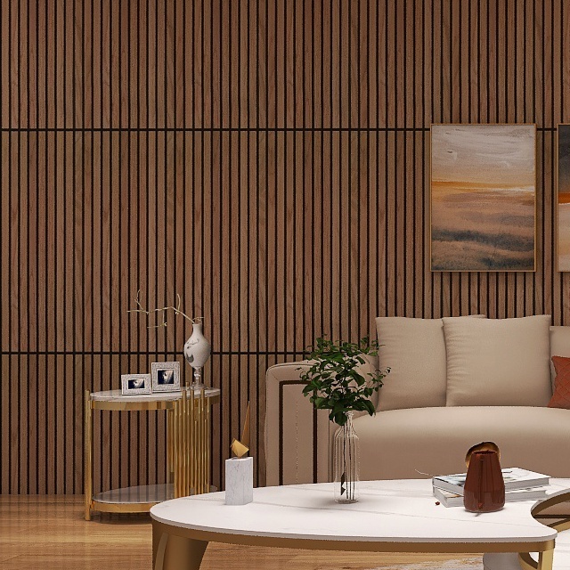 3D model design soundproof wall panel wood panels wall decor interior for recording studio acoustic panel