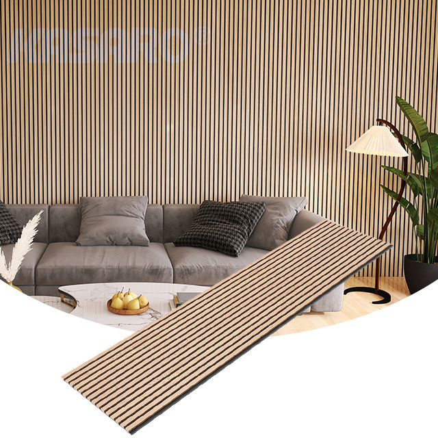 KASARO Contemporary Style Natural Oak Acoustic Slat Wood Wall Panels Acoustic Panels Size 600*600mm