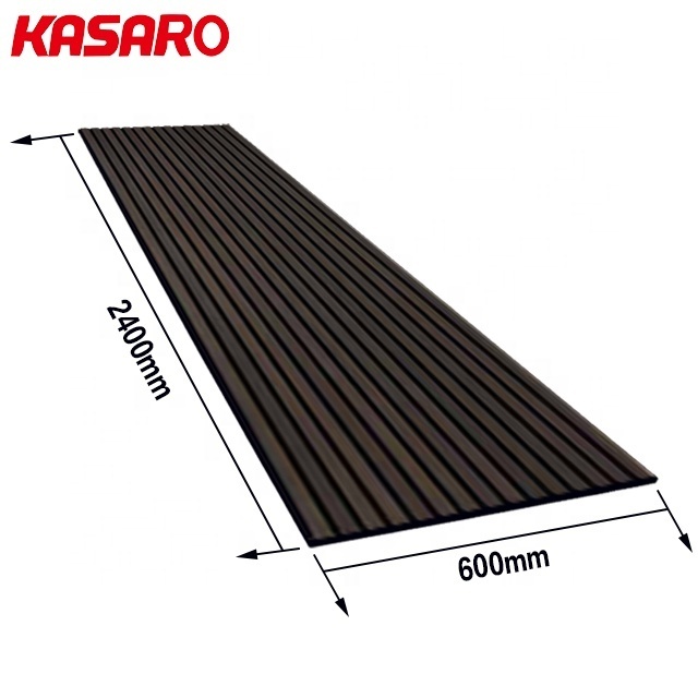 KASARO Good selling  sound absorbing interior decorative acoustic wooden slatted  panel for office