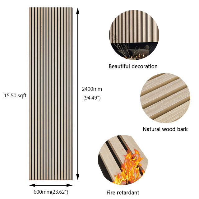 KASARO New 3D model design sound absorption slatted decorative acoustic panels for walls