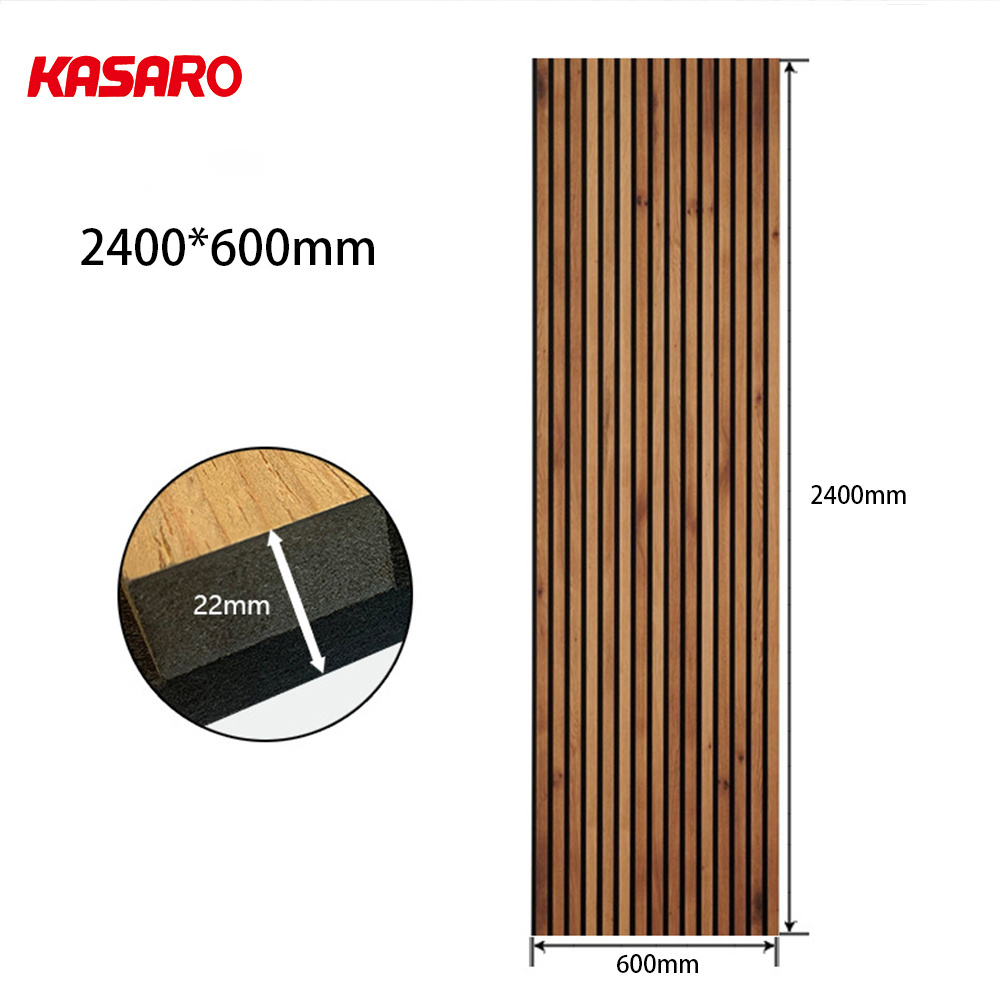 KASARO Wholesale Good quality 3D model design soundproofing wood slat wall decorative acoustic panels