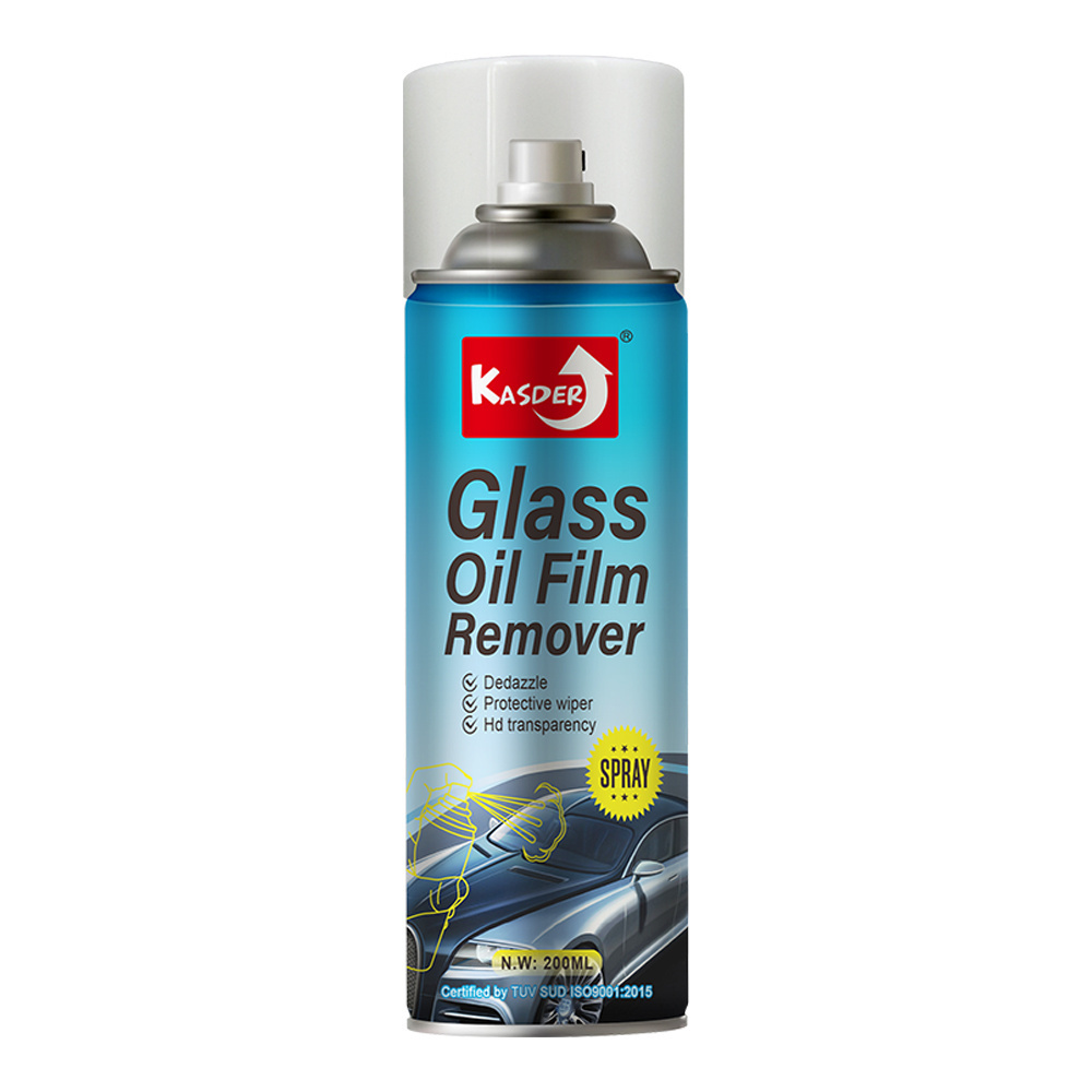 Oil film remover for glass