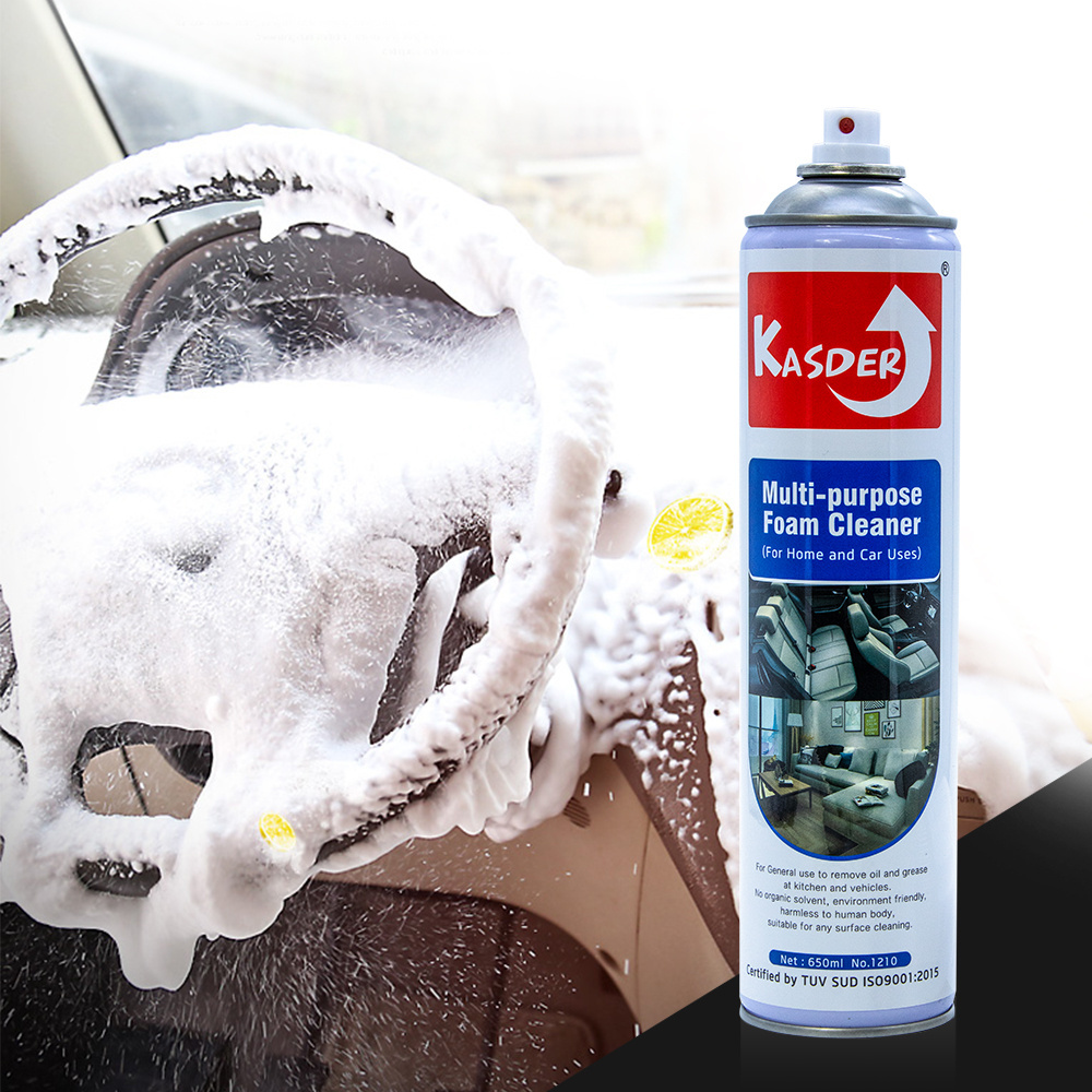 High quality 650ml all multifunction universal multi purpose foam cleaner spray for car interior inside seats and house cleaning