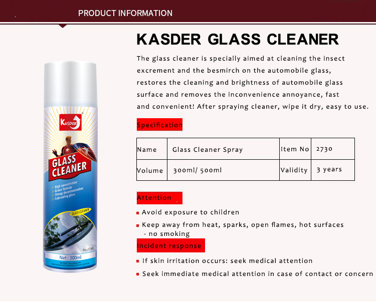 Wholesale car foam spray cleaner car glass cleaner with lubricating glass