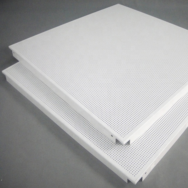 Factory Wholesale Perforated Square Metal Aluminum Acoustic Ceiling Tile 600 x 600 mm  Clip In Ceiling Design