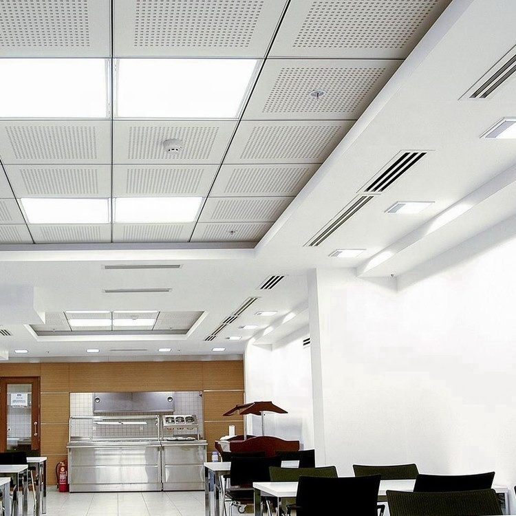 Factory Wholesale Perforated Square Metal Aluminum Acoustic Ceiling Tile 600 x 600 mm  Clip In Ceiling Design