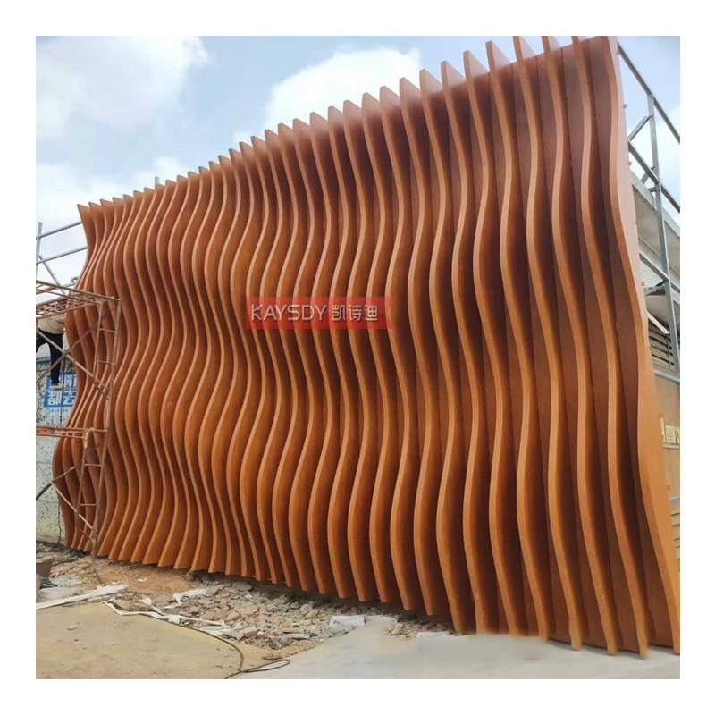 Modern Customized Building Decorative Sound Proof Facade Wall Cladding Interior Exterior 3D Wall Panel Aluminum Strip Wall Panel