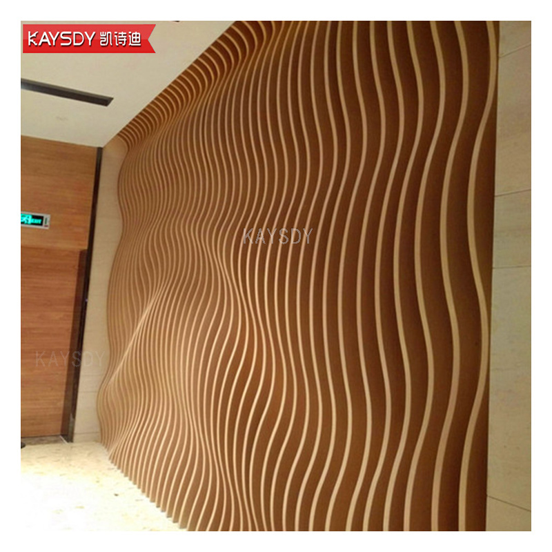 Hall Interior Decorative 3d Wall Panel Metal Aluminum Ceiling Curved Panels