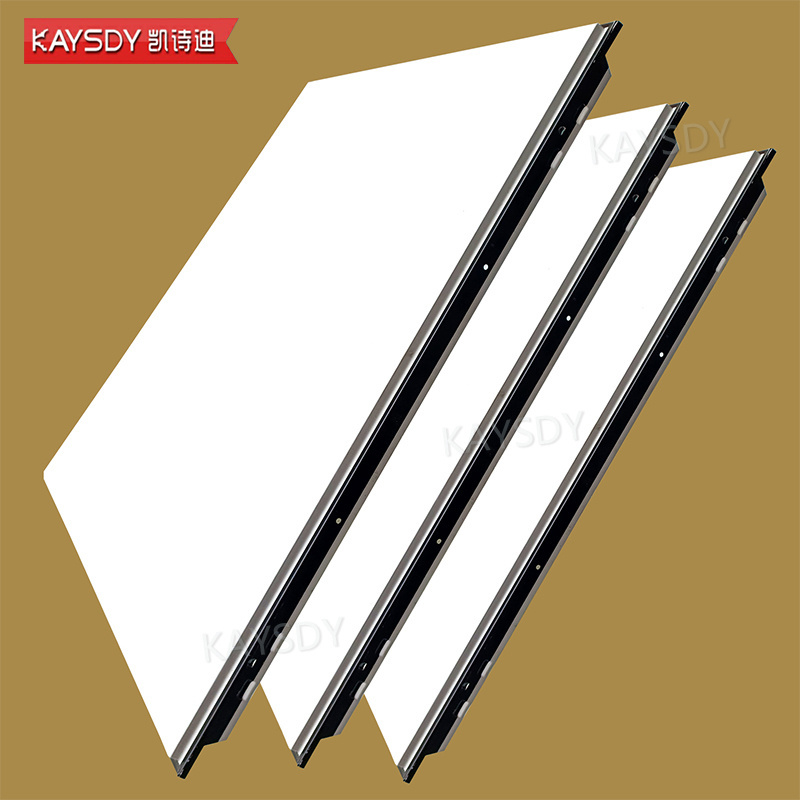 Hot Sale Suspension Aluminum False Ceiling Panel 650x650mm Clip-in Decorative Black Groove Ceiling Tiles