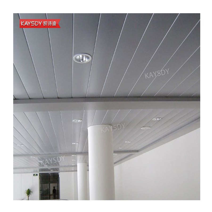 White Faux Plafond Aluminum Alloy Techo Interior Techo Suspendido Para Cielo Raso Metal Ceiling Panel