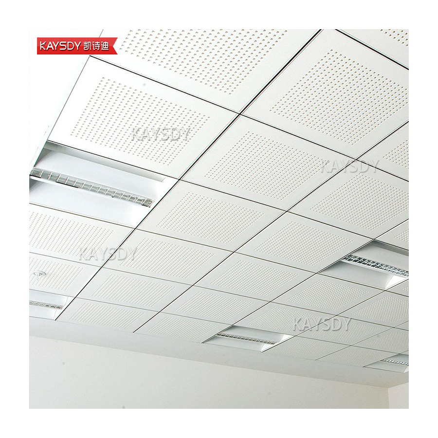 Acoustic Fireproof Aluminum Metal Square Suspended Ceiling Panel 600*600 mm Decorative Ceiling Tiles