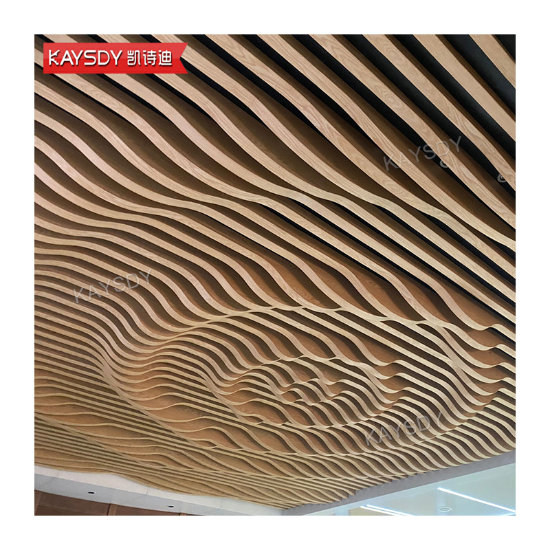 Customizable Art Decoration Aluminum Metal Ceiling Tiles Suspend False Ceil  Aluminum Wave Ceiling Sheets