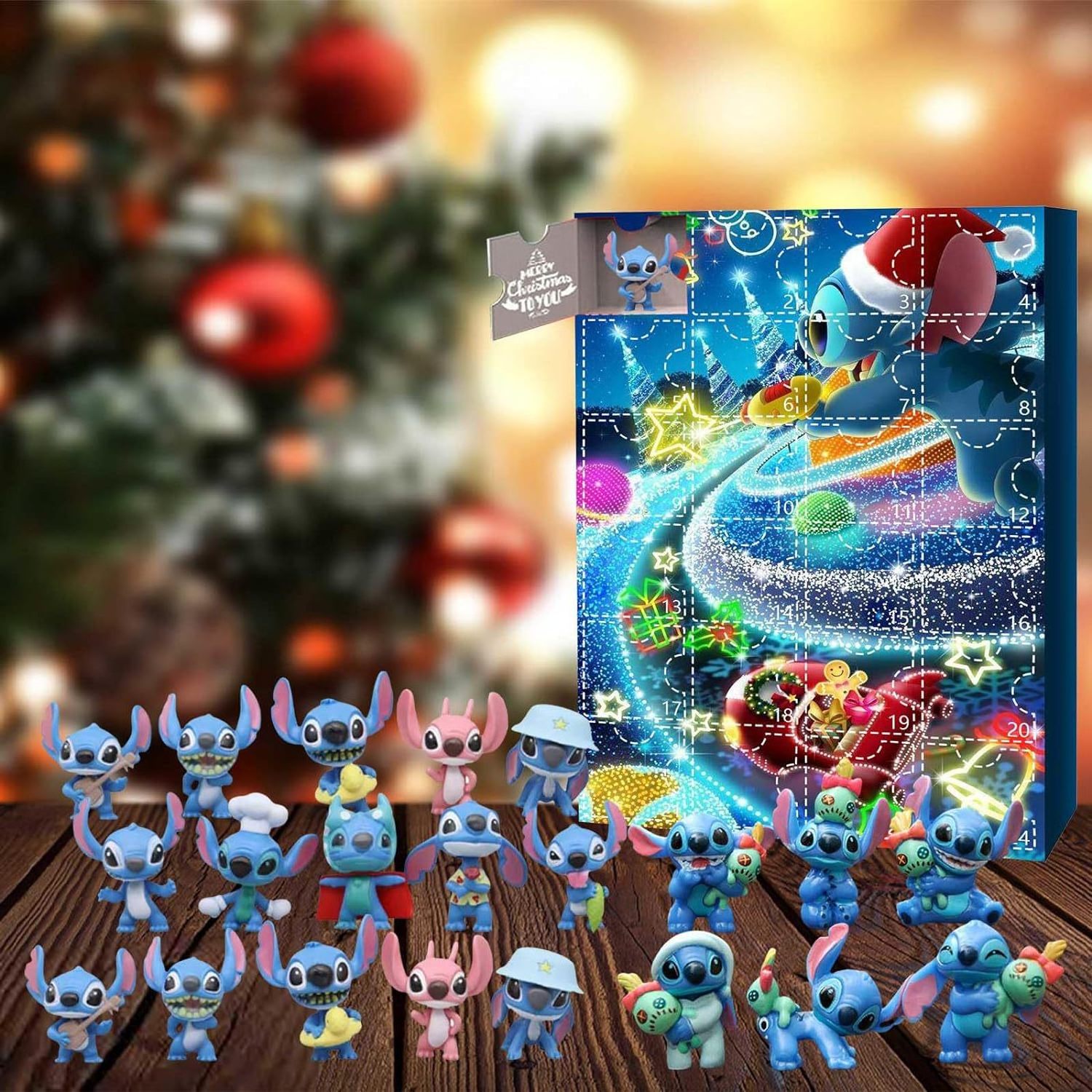 2024 Newest festivals gifts the book lover's 24 days calendario de adviento stitch fidget toy kids advent calendar with toys