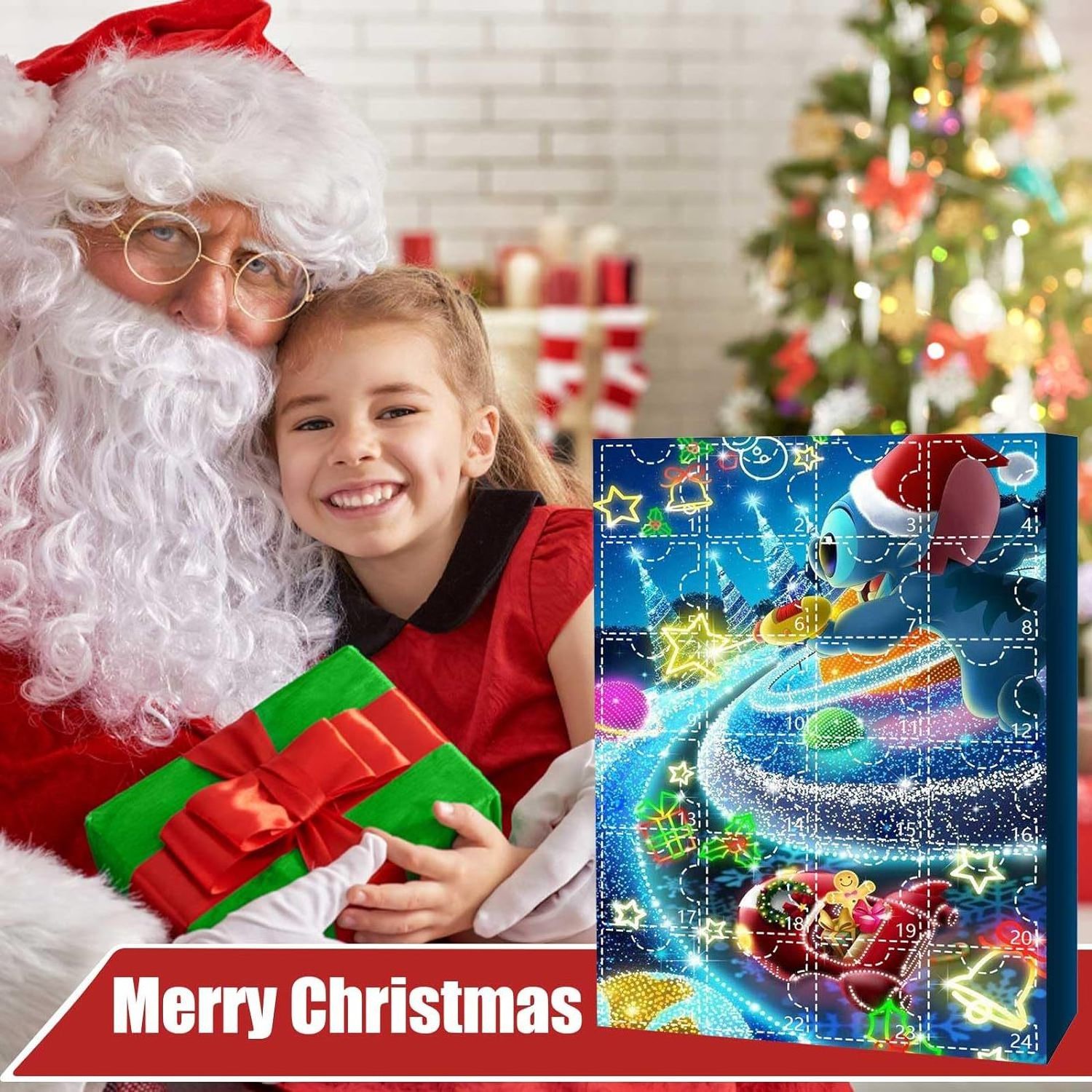 2024 Newest festivals gifts the book lover's 24 days calendario de adviento stitch fidget toy kids advent calendar with toys