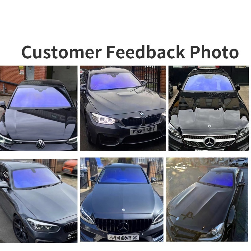 chat me get free sample! color change windshield glass tinted film self adhesive car window glass chameleon solar film