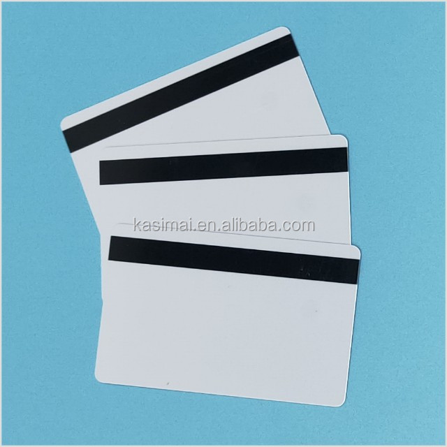 High quality CR80 white blank card with 2 Track (2T)  Hico Magstripe