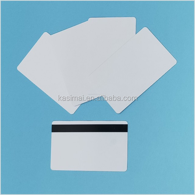 High quality CR80 white blank card with 2 Track (2T)  Hico Magstripe