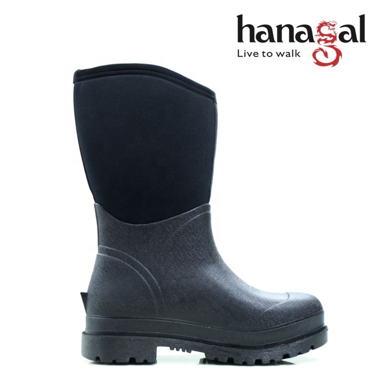 Guangzhou shoes factory stock rubber Boots  Waterproof Rubber Rain Boots neoprene boots For Men