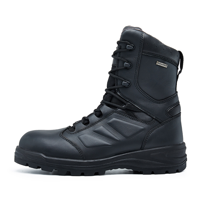 High Quality Patrol Black Leather 8 Inches Tactical Boots Outdoor Safety Boots for Men and Women