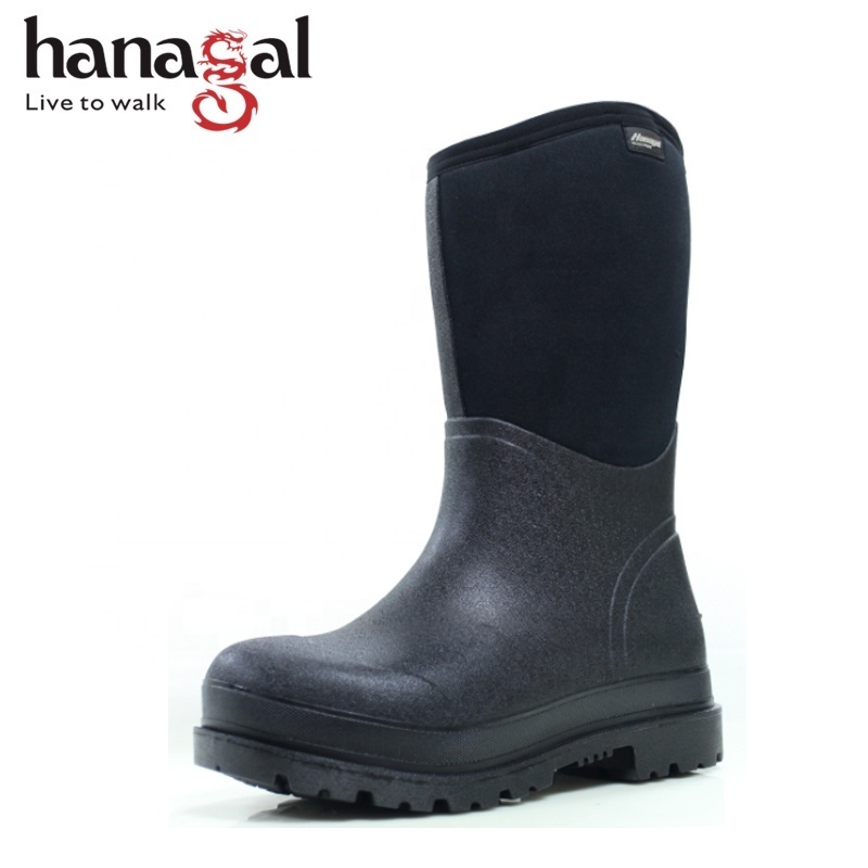 Guangzhou shoes factory stock rubber Boots  Waterproof Rubber Rain Boots neoprene boots For Men