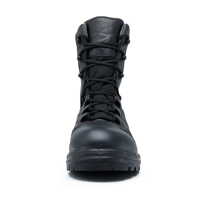 High Quality Patrol Black Leather 8 Inches Tactical Boots Outdoor Safety Boots for Men and Women