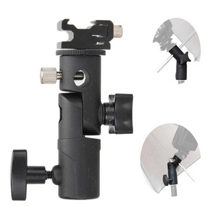 Kasin New Swivel Flash Hot Shoe Umbrella Holder Mount Adapter for Studio Light Type E Stand Bracket Photo Studio Accessories