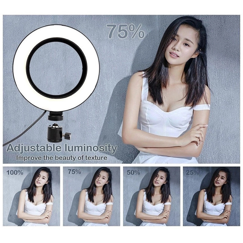 2019 Hot Selling Video Photography Rotating Adjust Selfie Round Light 10 inch 26cm LED Circle Dimmable Ring Light for Live