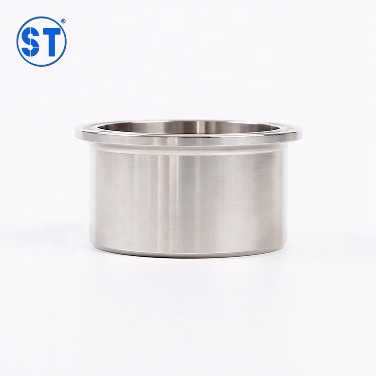 Stainless Steel Sanitary Expanding Clamped Hose Adapter Welded Short Ferrule