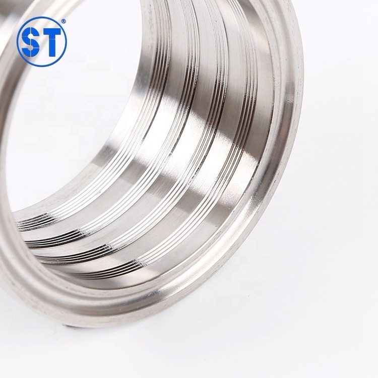 Stainless Steel Sanitary Expanding Clamped Hose Adapter Welded Short Ferrule