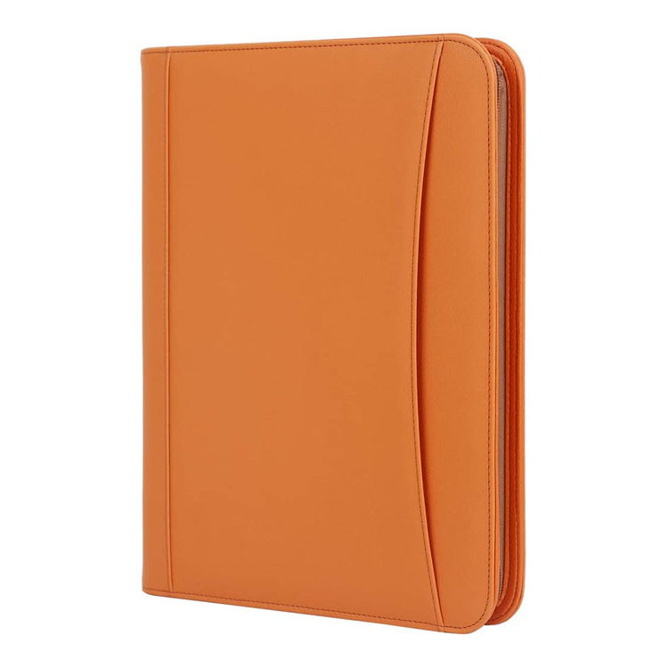 High Quality PU Leather Portfolio A4 Conference Folder with Calculator