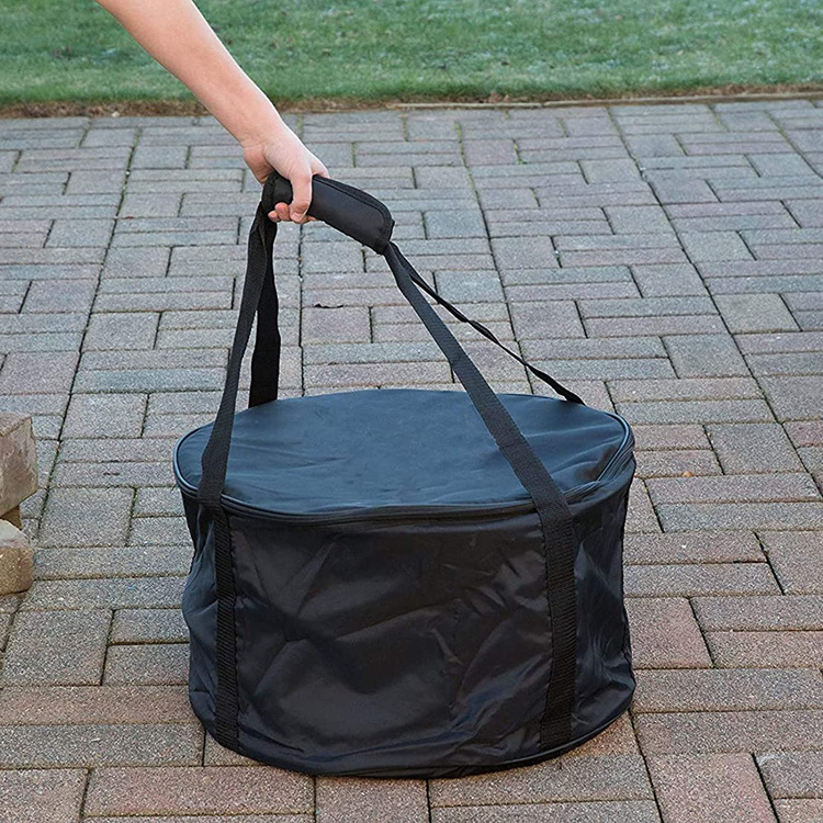 Portable 600D Oxford Round Firebowl Carry Storage Bag Fire Pit Bag