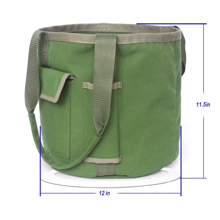 OEM Accepted Canvas Bucket Organizer Tote Bucket Garden Tool Bag