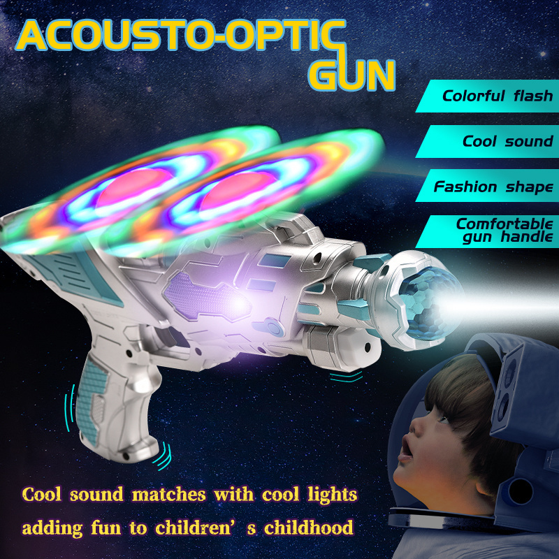 Kids mechanical gun plastic weapons toy gift for boy dual fan electric simulated fighting sound gun toys