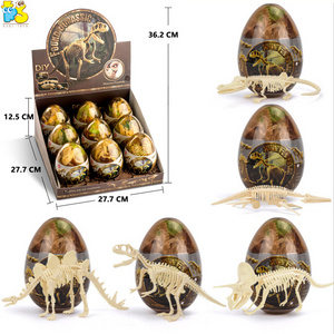 Kids educational assembly 3D dinosaur fossil skeleton archaeology excavation dinosaur egg DIY toy