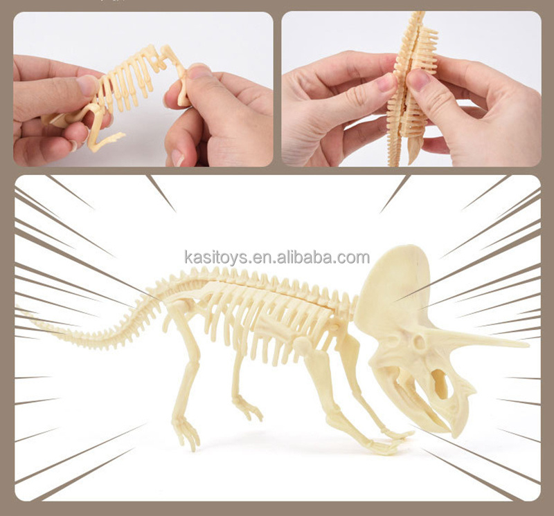 Kids educational assembly 3D dinosaur fossil skeleton archaeology excavation dinosaur egg DIY toy