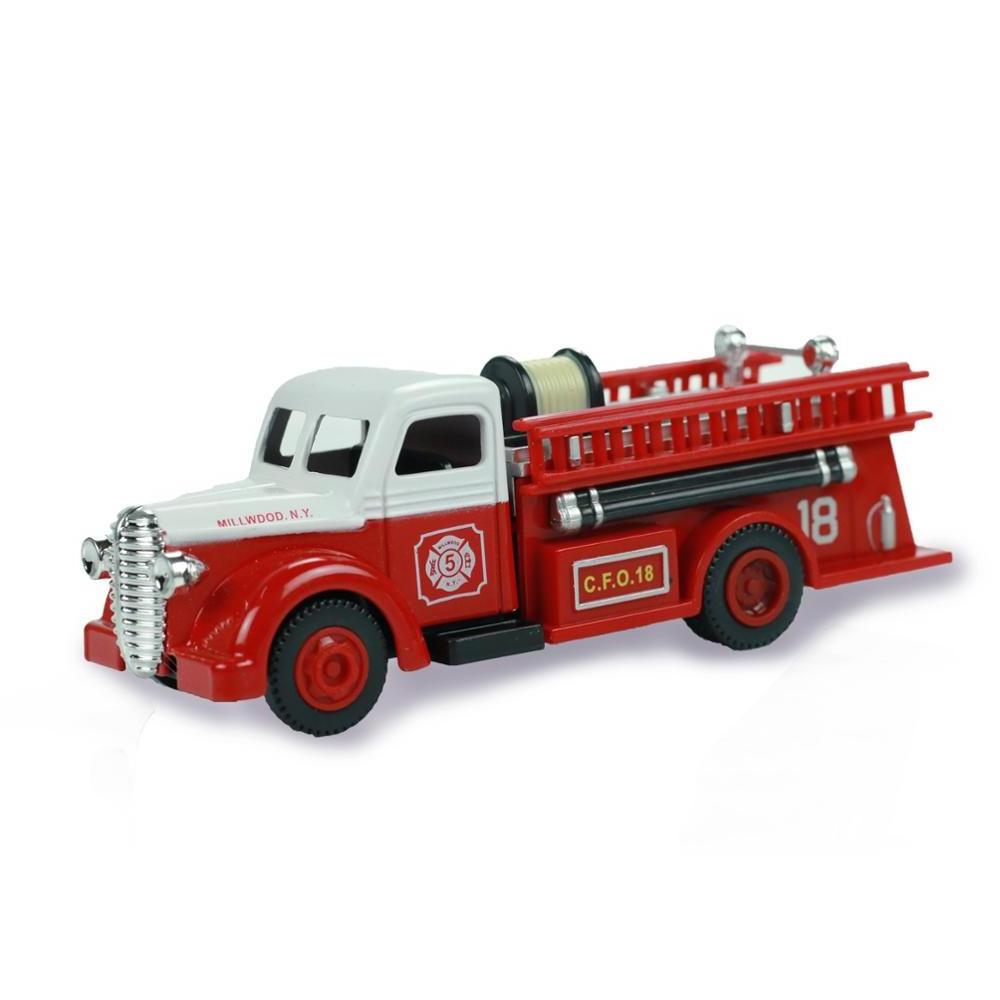 Hot sale mini car for kids retro alloy fire truck 1:43 scale model vehicle slide diecast car toys