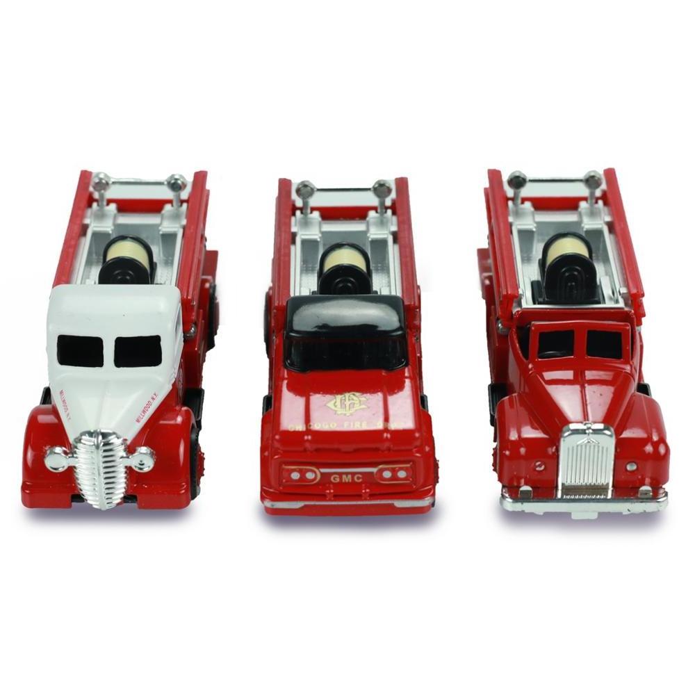 Hot sale mini car for kids retro alloy fire truck 1:43 scale model vehicle slide diecast car toys