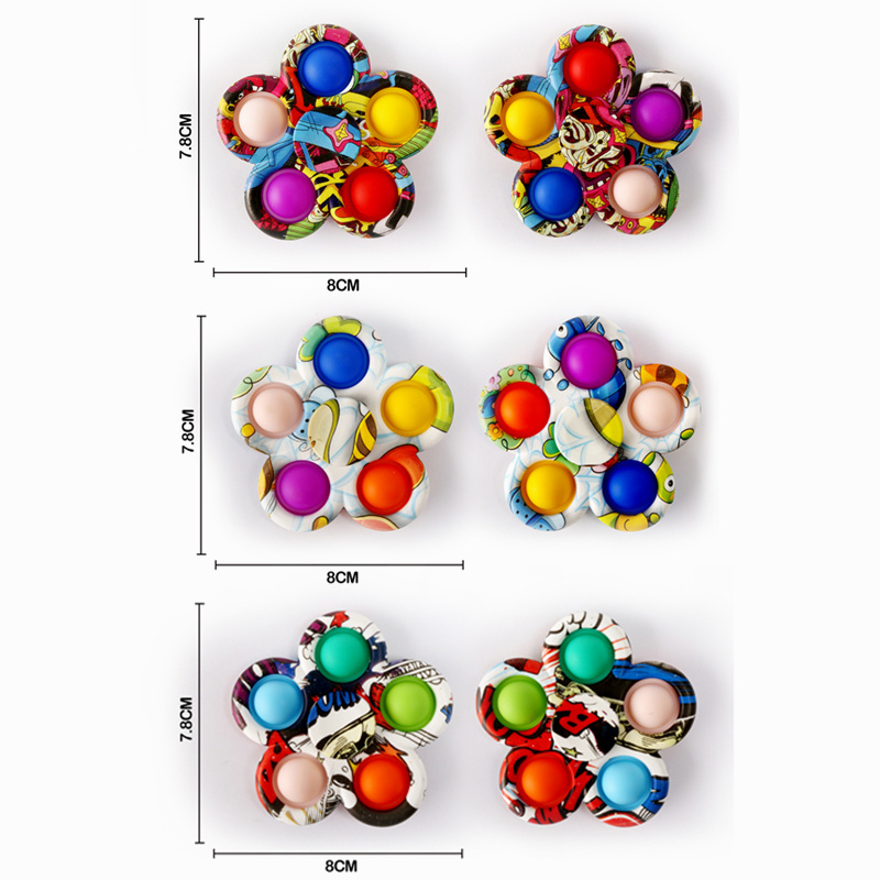 New bubble push pop sensory fidget toy anti stress toys fidget spinner silicone finger game