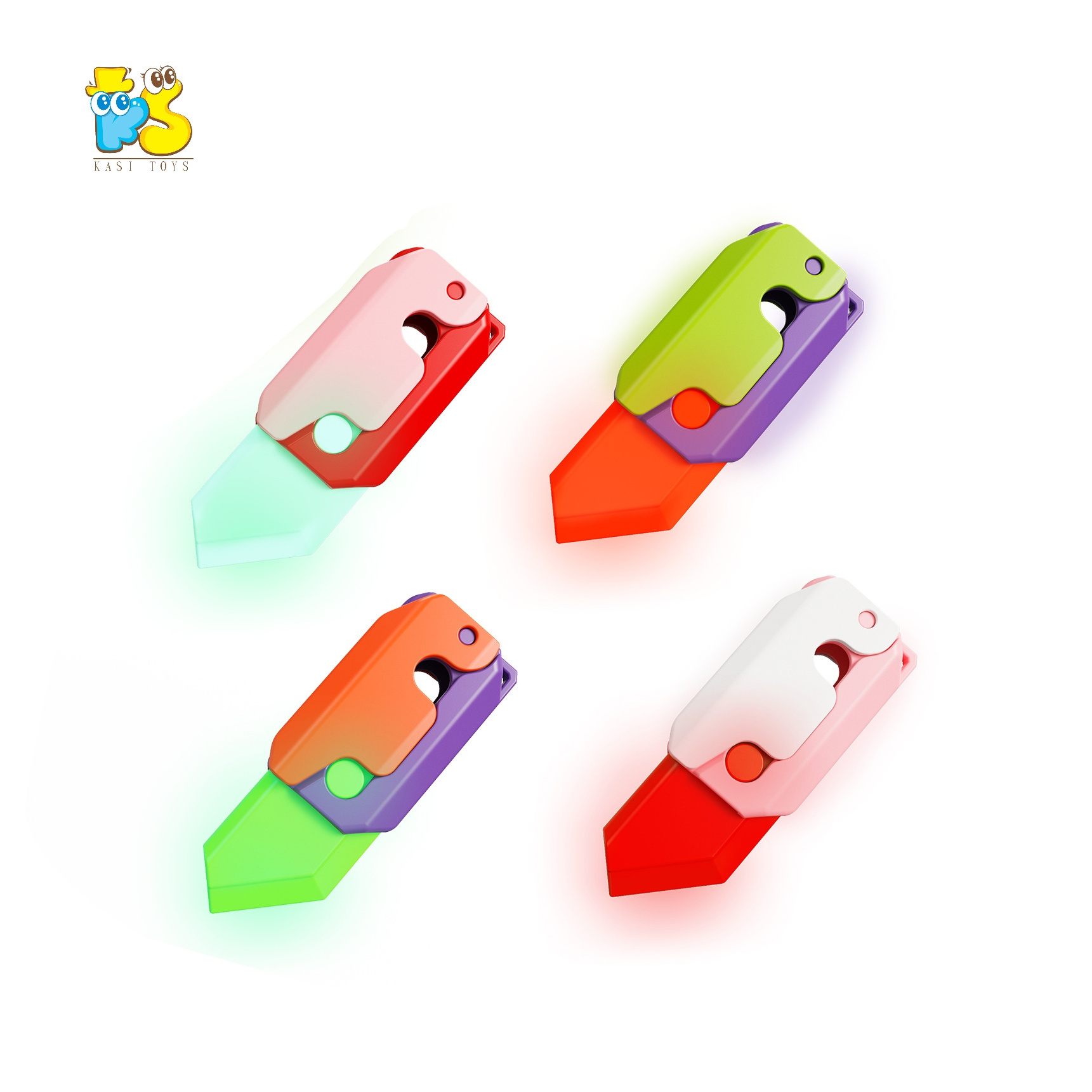 KS 3D printed gravity knife fidget toy mini radish knife decompresses fidget sensory toy for kid